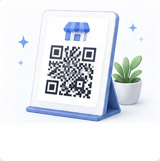Cartel QR de la tienda