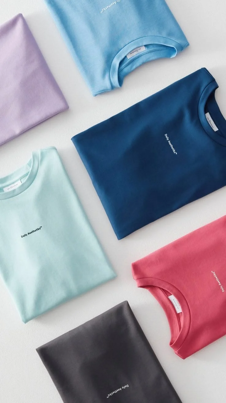 Remeras en distintos colores
